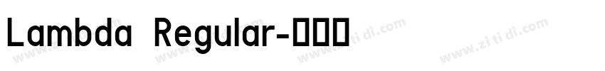 Lambda Regular字体转换